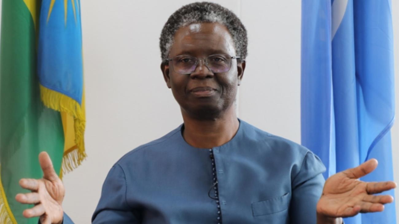 The UN Resident Coordinator for Rwanda, Fodé Ndiaye talking with The New Times's reporter