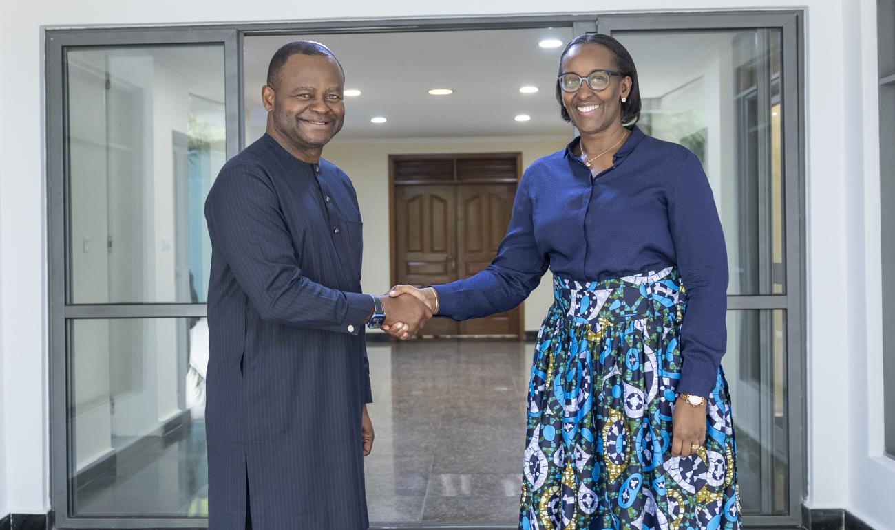 First Lady Jeannette Kagame receives One UN Resident Coordinator Dr. Ozonnia Ojielo