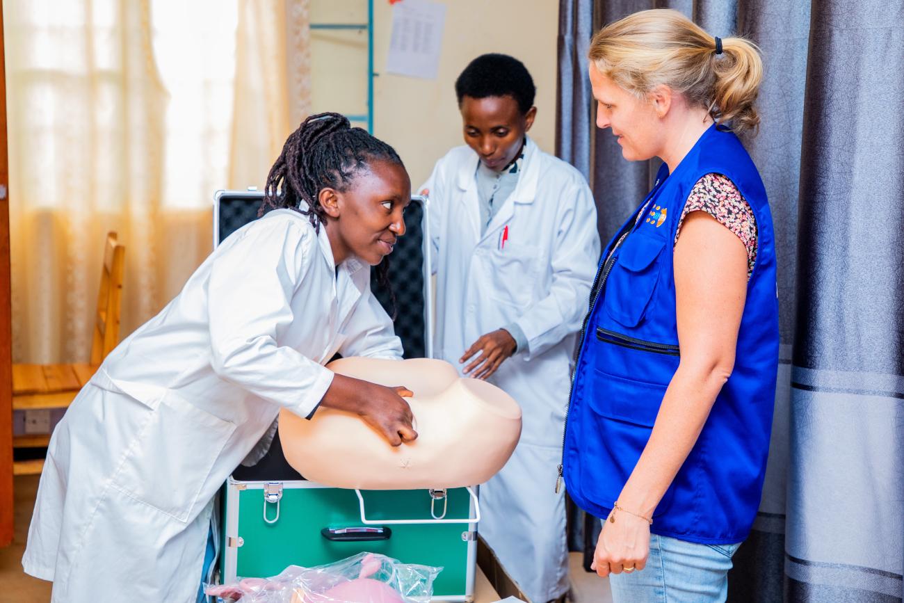 The simulation lab equipment will promote quality education of the around 630 nursing students annually and enhance nursing care through improved practical application of theoretical learning in the simulation laboratories.  Photo by Alain Patrick Mwizerwa/ UNFPA @Dec 2022