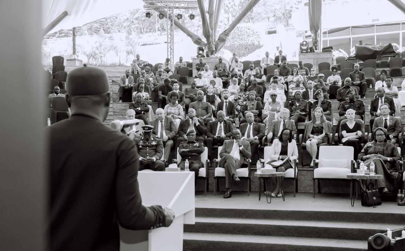 Ozonnia Ojielo delivering his remarks during the third edition of Captain Mbaye Day 