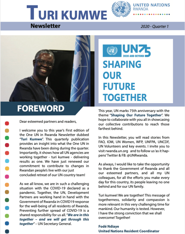 Turi Kumwe Un Rwanda Newsletter United Nations In Rwanda