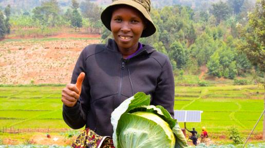 Goretti Uwitije, a happy beneficiary of the rural women economic empowerment project