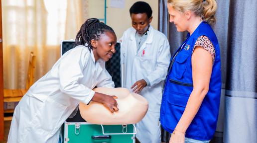 The simulation lab equipment will promote quality education of the around 630 nursing students annually and enhance nursing care through improved practical application of theoretical learning in the simulation laboratories.  Photo by Alain Patrick Mwizerwa/ UNFPA @Dec 2022